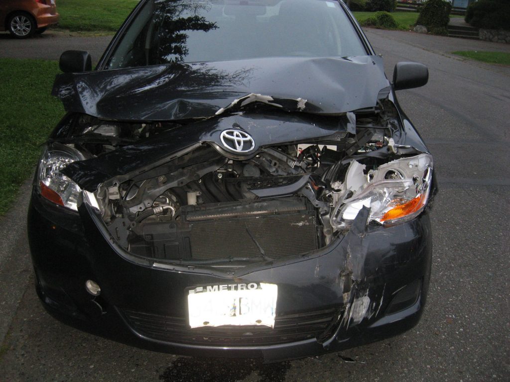 Photo of a damaged car