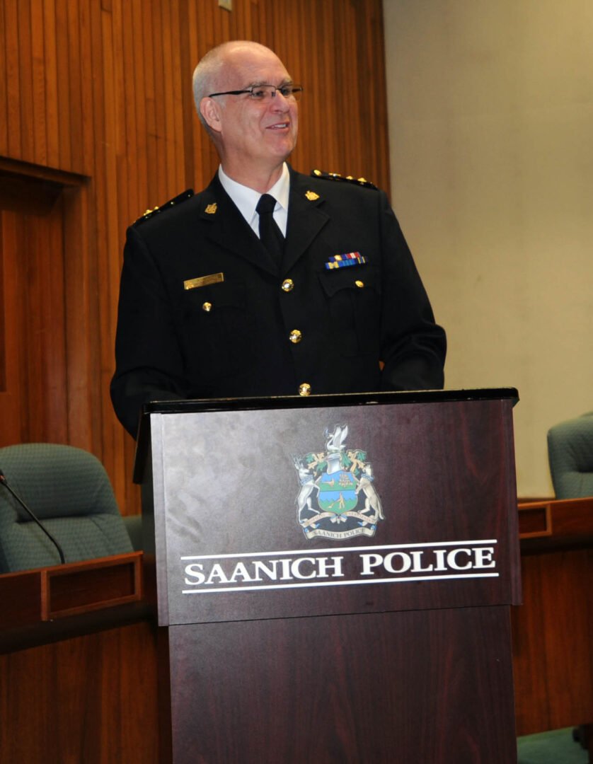 Chief At Podium